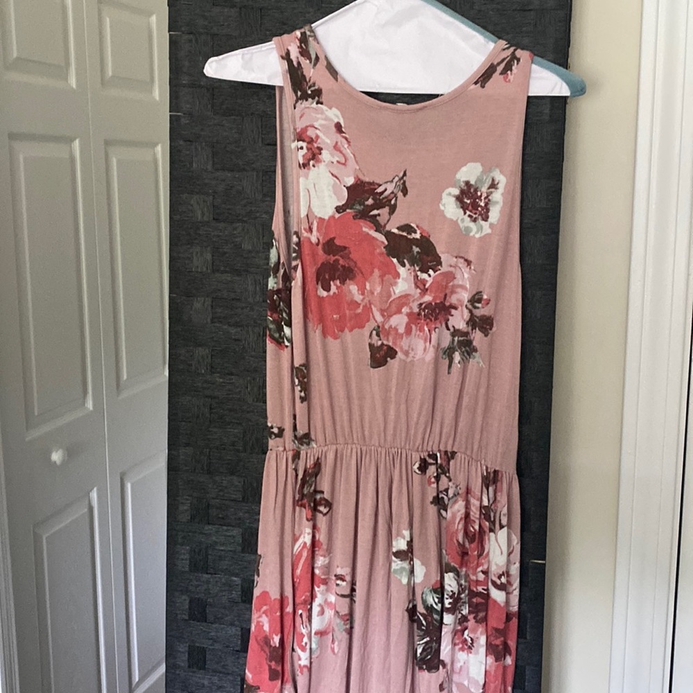 Floor length floral dress
